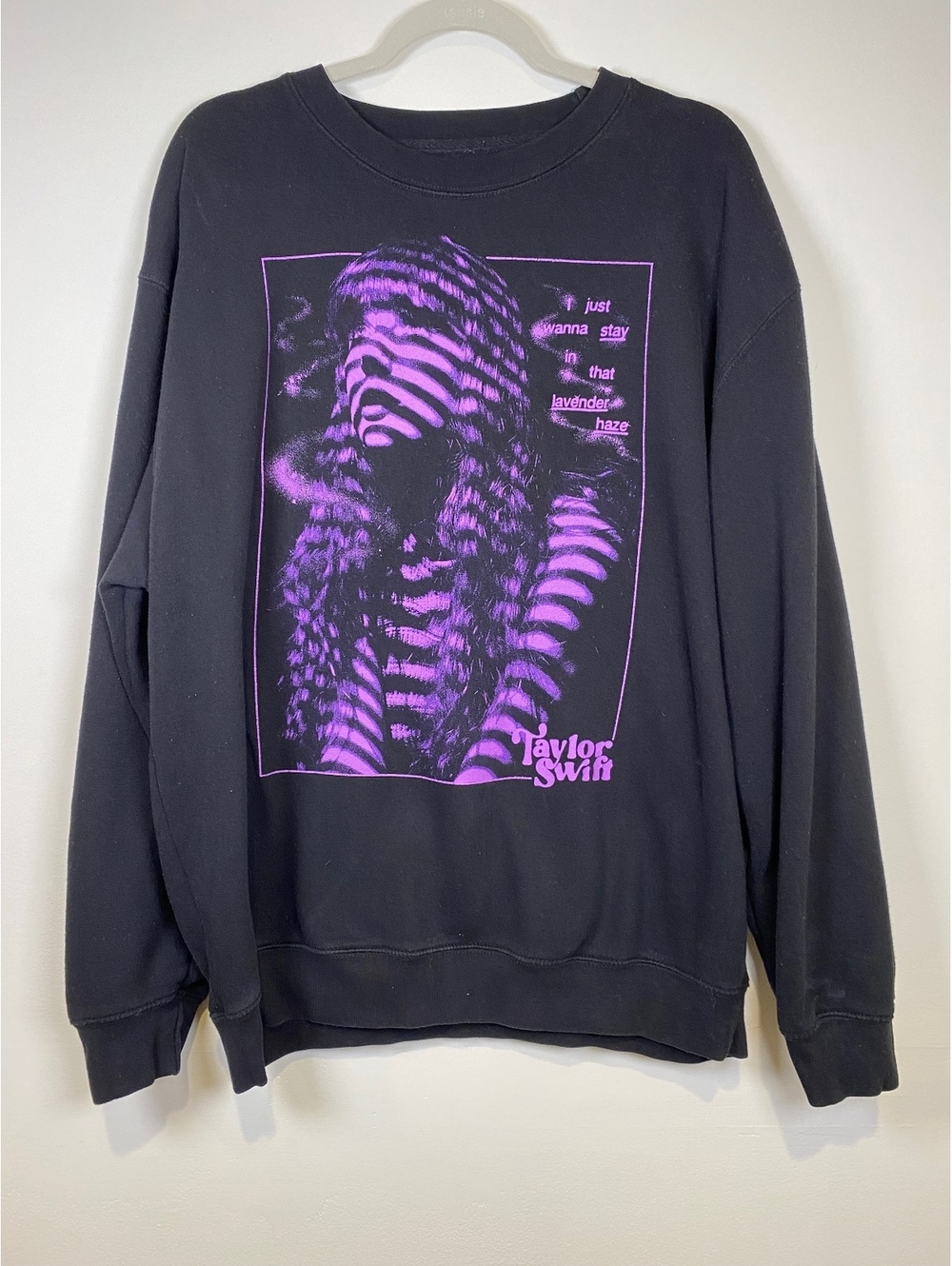 Taylor Swift The Eras Tour Black Crewneck Sweatshirt XL